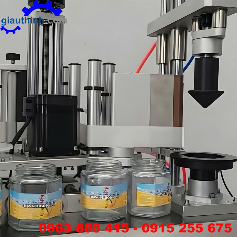 Máy dán nhãn chai lọ lục giác